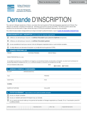 Pour exercer la thrapie respiratoire en Ontario, vous devez tre inscrit auprs de lOrdre des thrapeutes respiratoires de lOntario