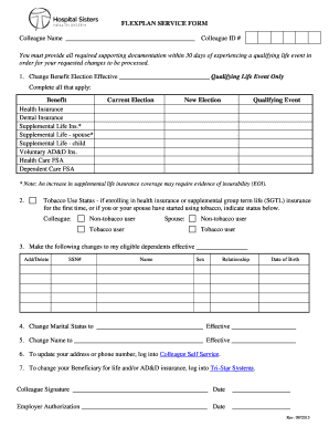 FlexPlan Service Form