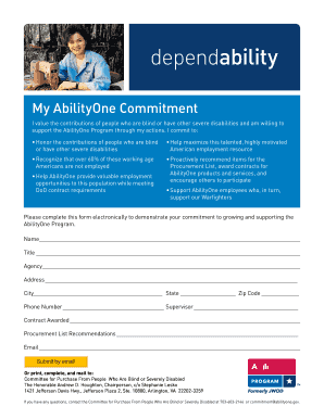 AbilityOne Commitment Form
