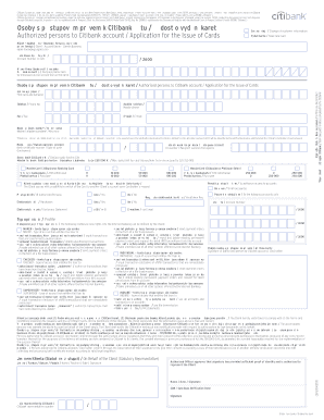 Citibank Account Authorization Form