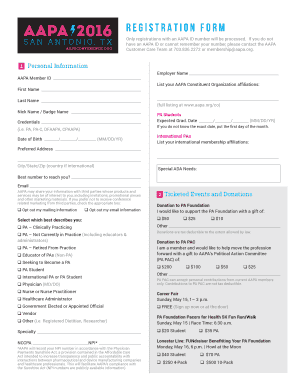 AAPA Conference Registration Form