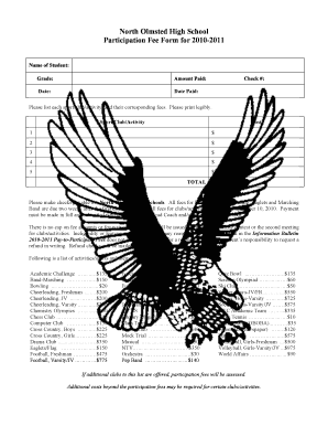 North Olmsted High School Participation Fee Form