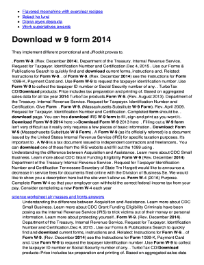 IRS Form W-9 2014