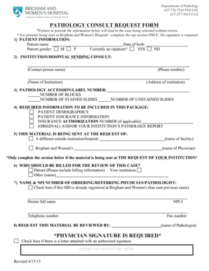 Pathology Consult Request Form