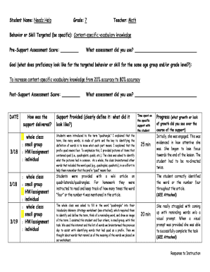 Vocabulary Knowledge Improvement Plan