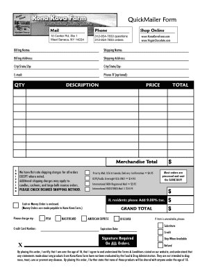 Kona Kava Farm Order Form
