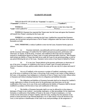 Guaranty of Lease