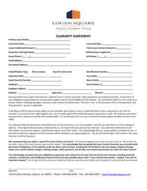 Lease Contract Guaranty Agreement