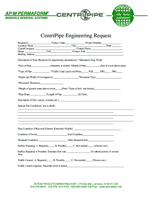 CentriPipe Engineering Request Form