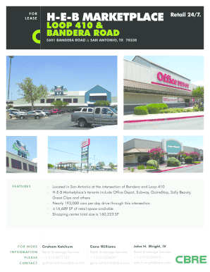 LEASE FOR H-E-B MARKETPLACE LOOP 410 amp BANDERA ROAD