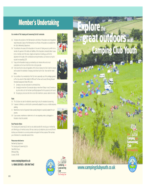 Camping Club Youth Application Form