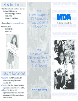 Muscular Dystrophy Association Donation Form