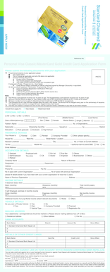 Standard Chartered Bank Nepal Credit Card Application Form
