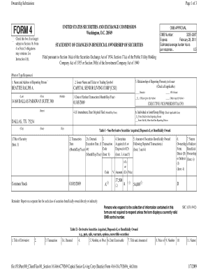 SEC Form 4 Statement of Changes in Beneficial Ownership
