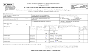 Form 4 Statement of Changes in Beneficial Ownership