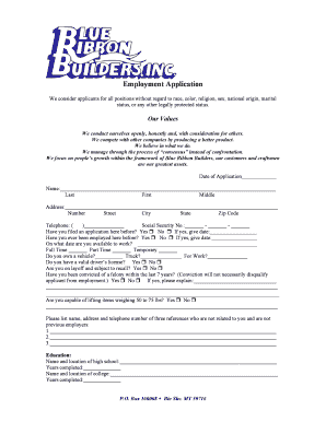 Employment Application Form
