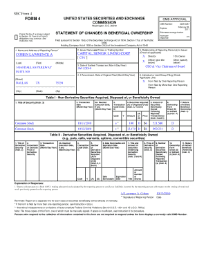 SEC Form 4 Statement of Changes in Beneficial Ownership