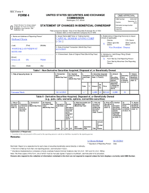 SEC Form 4 Statement of Changes in Beneficial Ownership