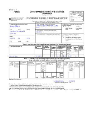 SEC Form 4 Statement of Changes in Beneficial Ownership
