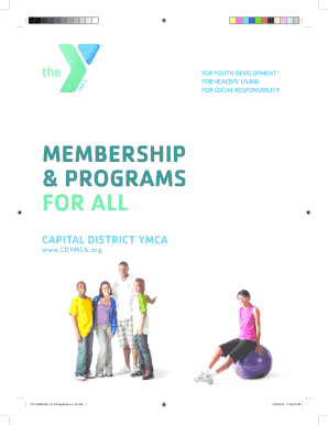 Capital District YMCA Membership Application
