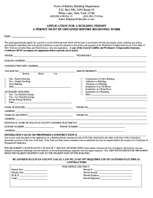 New York Building Permit Application