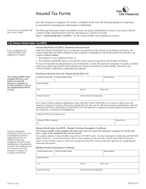 Ontario Retail Sales Tax (RST) Forms