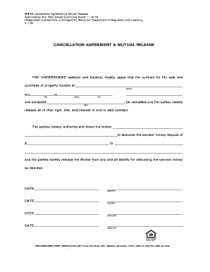 Wisconsin Cancellation Agreement & Mutual Release