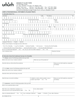 Disability Claim Form