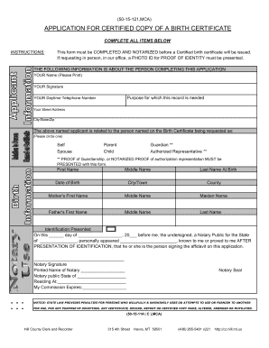 Proof of legitimation - BIRTH APPLICATION OUT OF OFFICE 2-1-2015