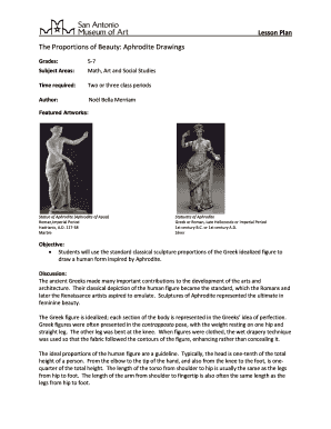Aphrodite Drawing Lesson Plan