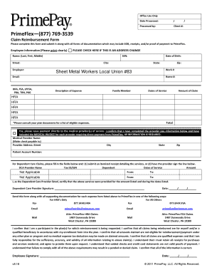 Claim Reimbursement Form
