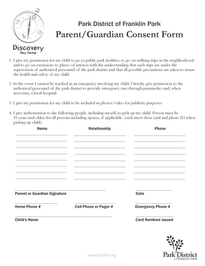 Parent Guardian Consent Form