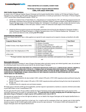 STS Public Reporting Data Sharing Consent Form