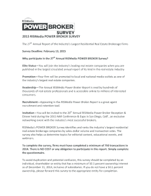 2015 RISMedia Power Broker Survey