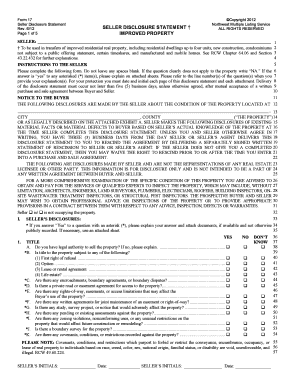 Seller Disclosure Statement