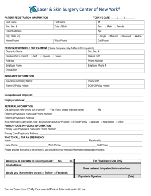Patient Registration Form