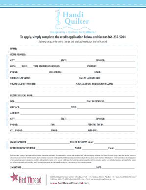 Credit Application Form