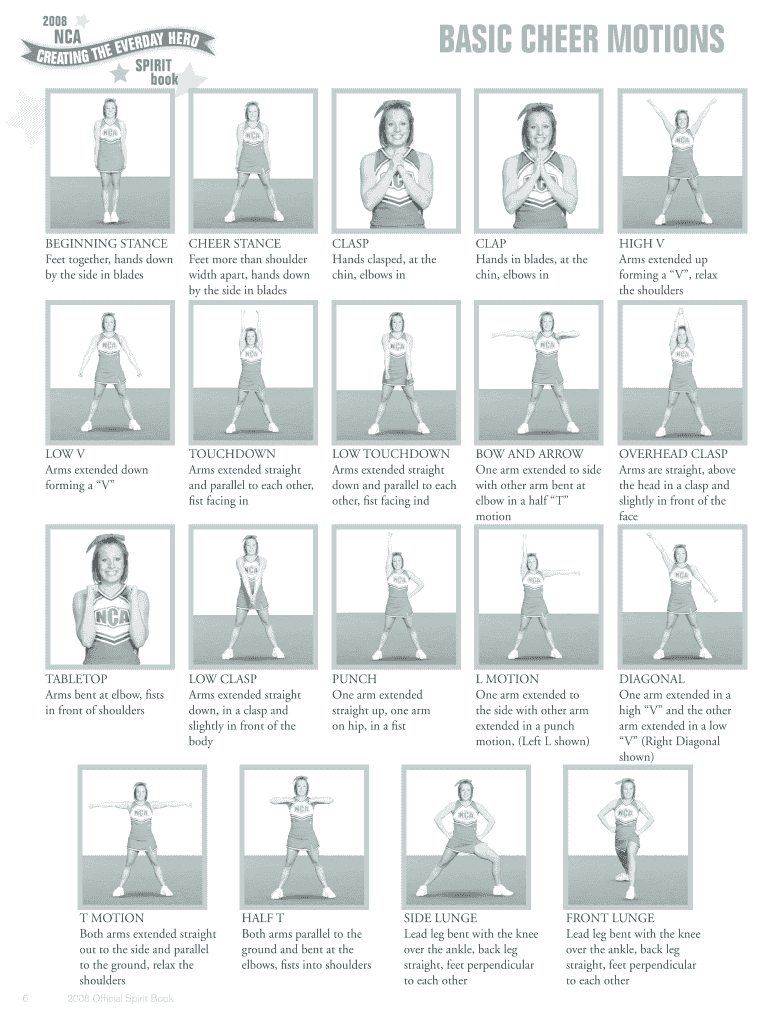 Printable Cheer Motions Fill Online Printable Fillable Blank 
