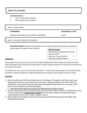 Goal Setting Worksheet