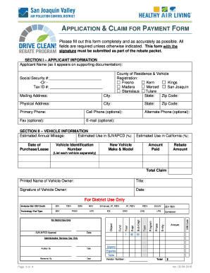 Drive Clean Rebate Application
