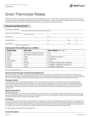 Minnesota Smart Thermostat Rebate Application