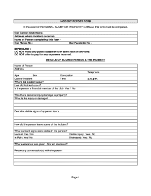 Incident Report Form