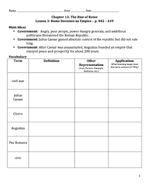 Rome Becomes an Empire Worksheet