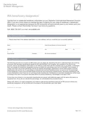 IRA Beneficiary Designation Form