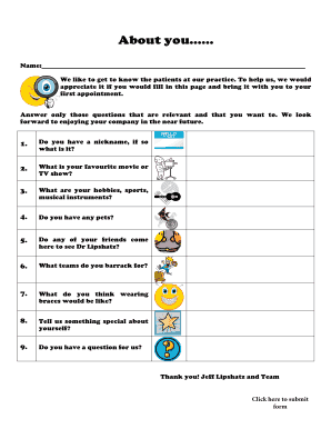 Patient Information Form