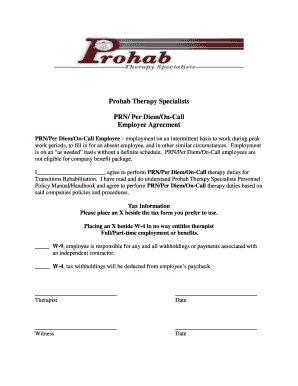 PRN Employee Agreement