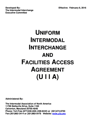 Uniform Intermodal Interchange and Facilities Access Agreement