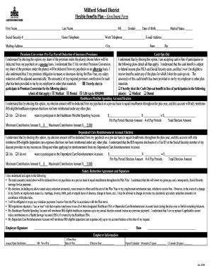 Milford School District Flexible Benefits Enrollment Form