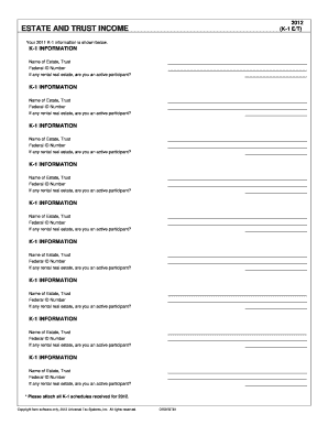 2012 US Federal Tax Forms