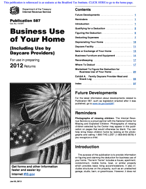 IRS Publication 587 Business Use of Home